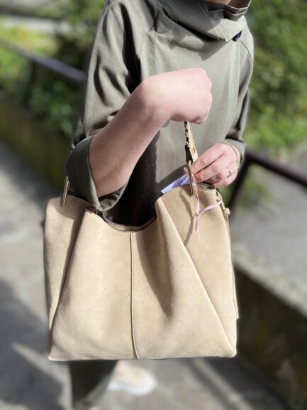 Borsa Arianna cipria camoscio