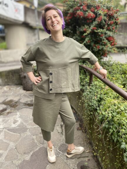 Tuta gonna verde