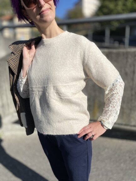 Maglione  con pizzo